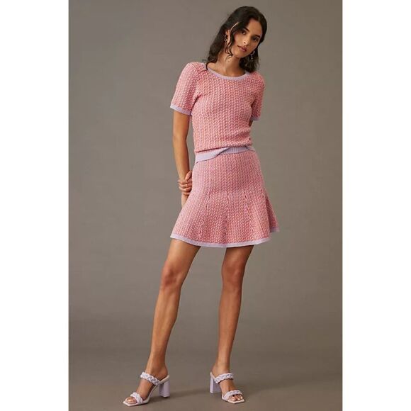 Anthropologie Dresses & Skirts - Anthropologie -Maeve Colorblocked Knit Skirt Set